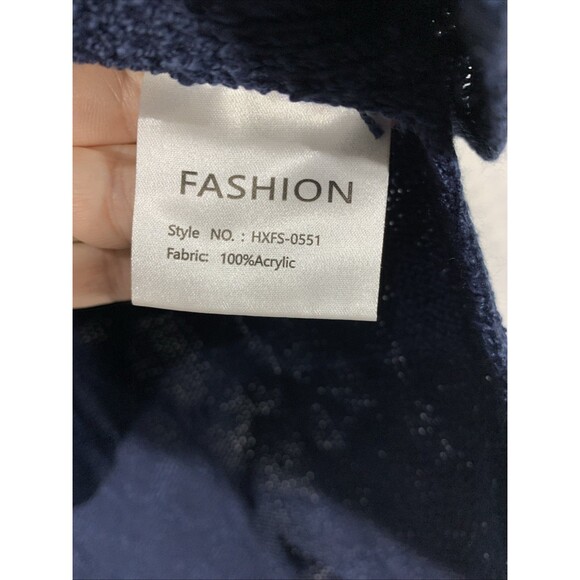 Boutique Short Set Navy Blue Sweater Set Womens XL 2pc Slim Style Nwt Tank Top - Picture 4 of 6